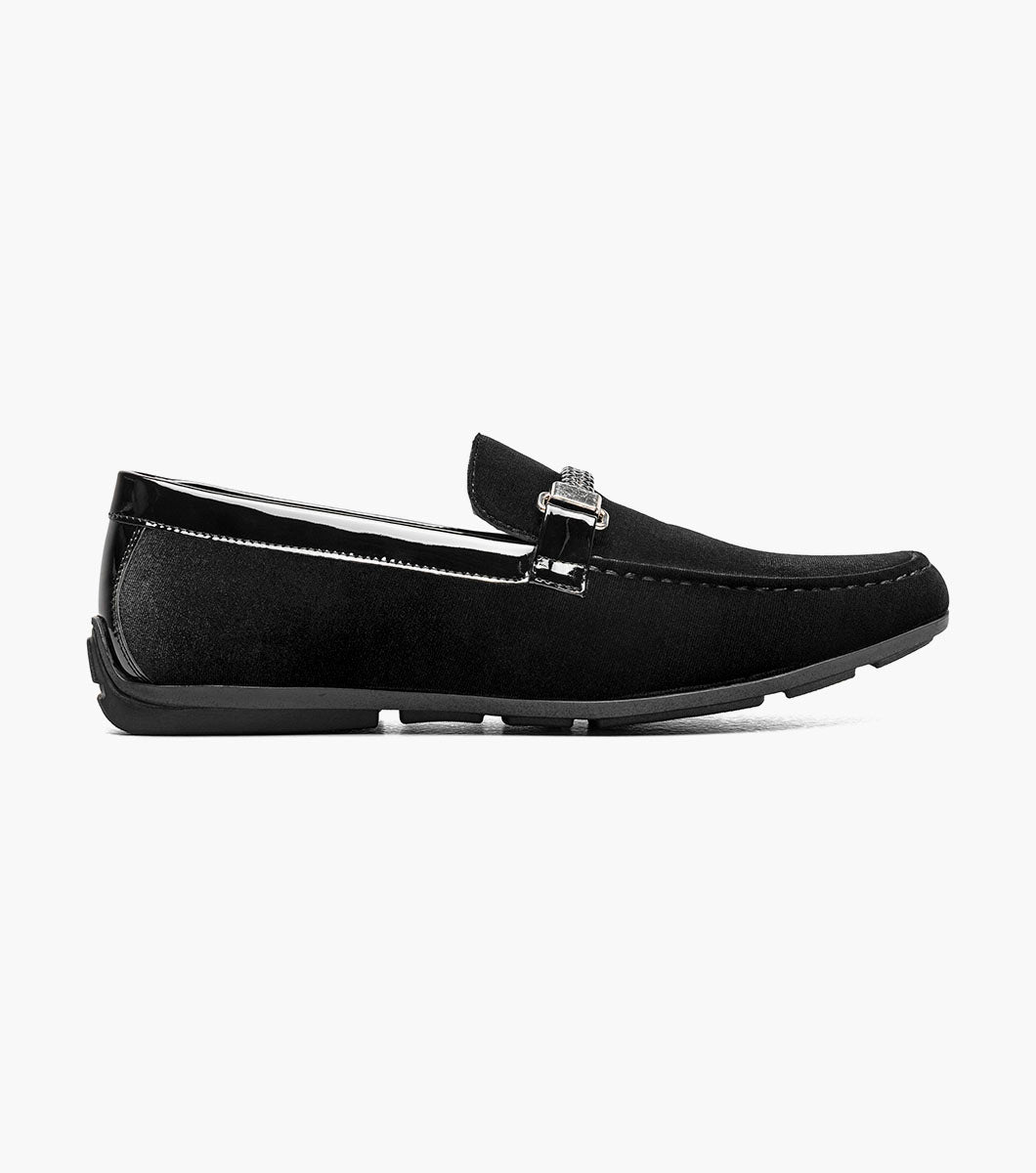 Stacy Adams SHERIDAN Moc Toe Bit Slip On Black by Stacy Adams Shoes