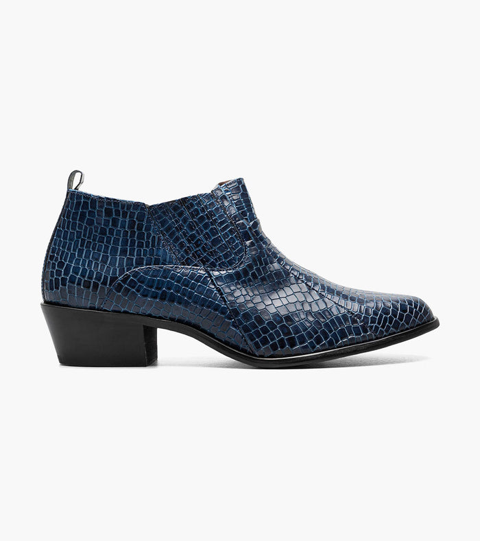 Stacy Adams SANDOVAL Cuban Heeled Boot Navy by Stacy Adams Shoes