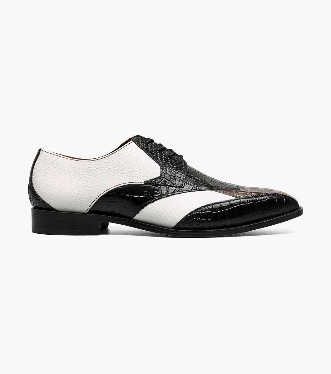 Stacy Adams TRISTANO Modified Bike Toe Oxford Black/Grey by Stacy Adams Shoes