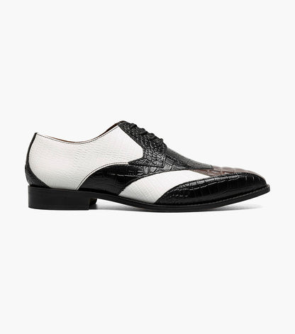 Stacy Adams TRISTANO Modified Bike Toe Oxford Black/Grey by Stacy Adams Shoes