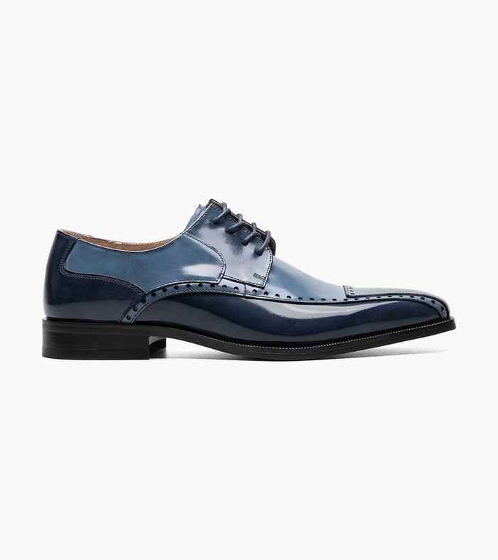 Stacy Adams PLAZA Modified Cap Toe Oxford Blue Multi by Stacy Adams Shoes