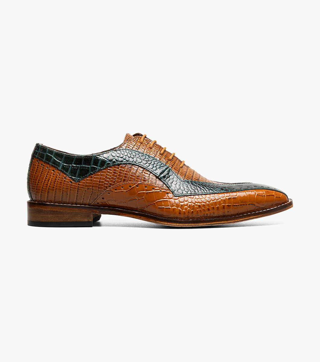 Stacy Adams TALLERO V-Tip Oxford Tan Multi by Stacy Adams Shoes