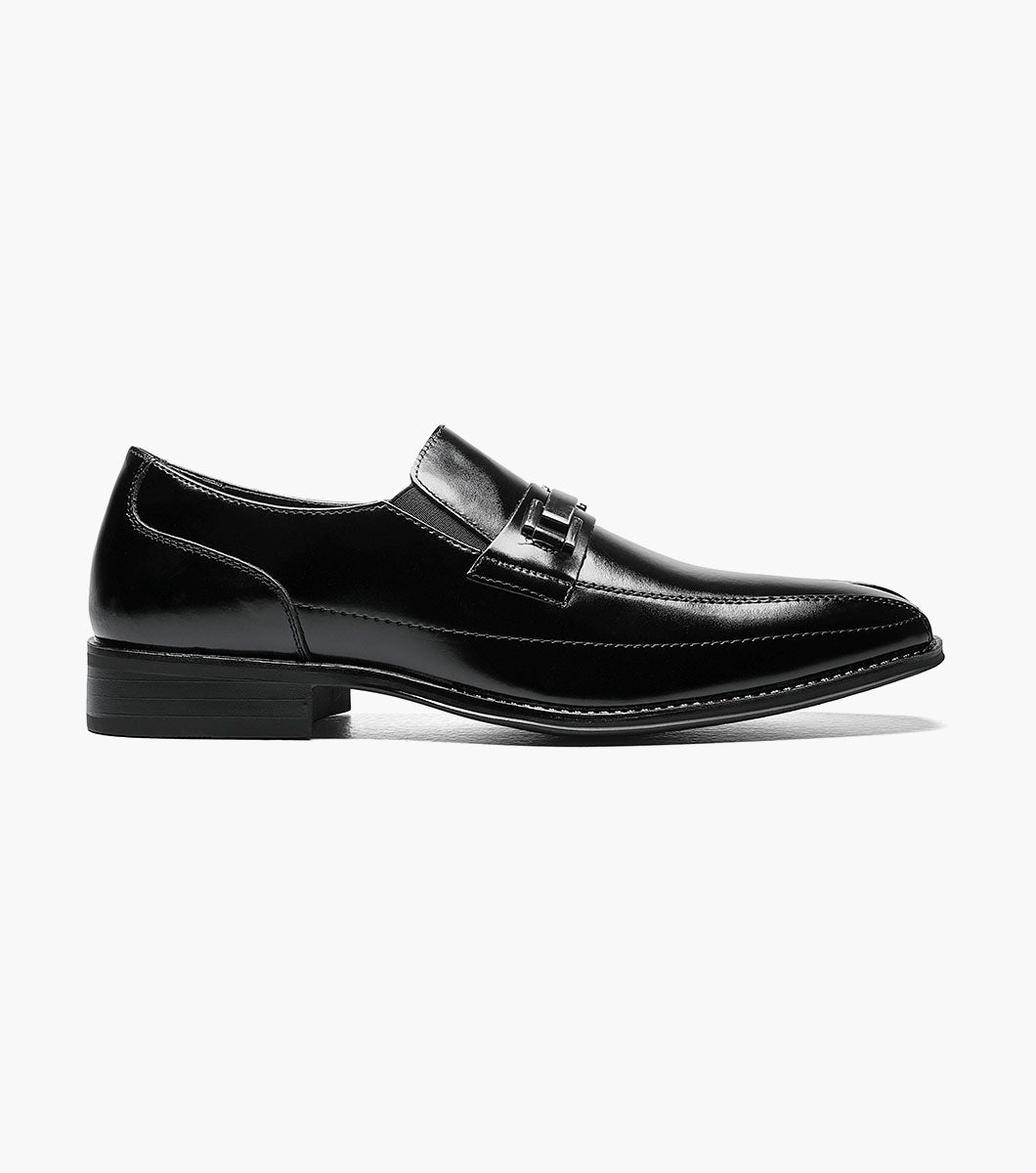 Stacy Adams WAKEFIELD Bike Toe Bit Slip On Black by Stacy Adams Shoes