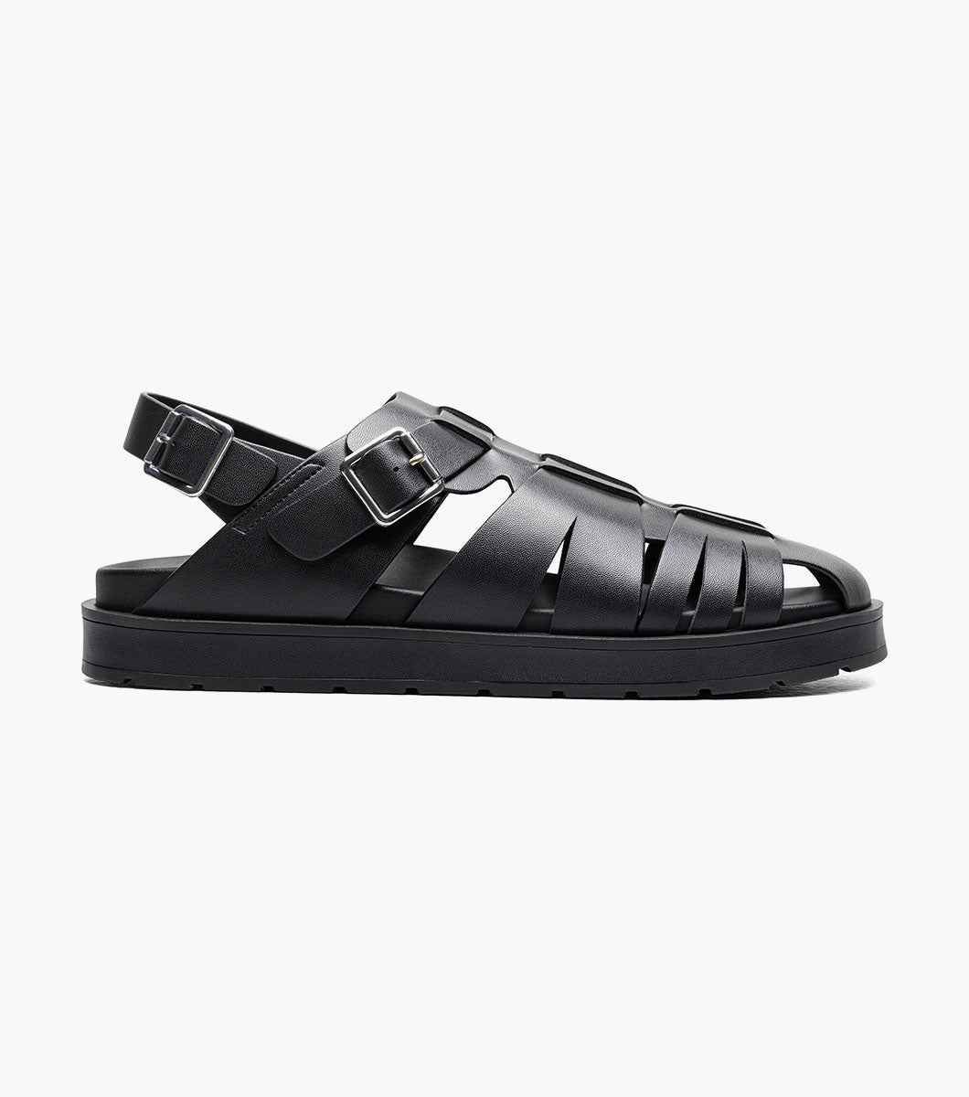 Stacy Adams LARGO Slingback Buckle Sandal Black by Stacy Adams Shoes