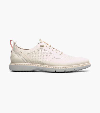Stacy Adams SYNCHRO Plain Toe Elastic Lace Up Cream by Stacy Adams Shoes