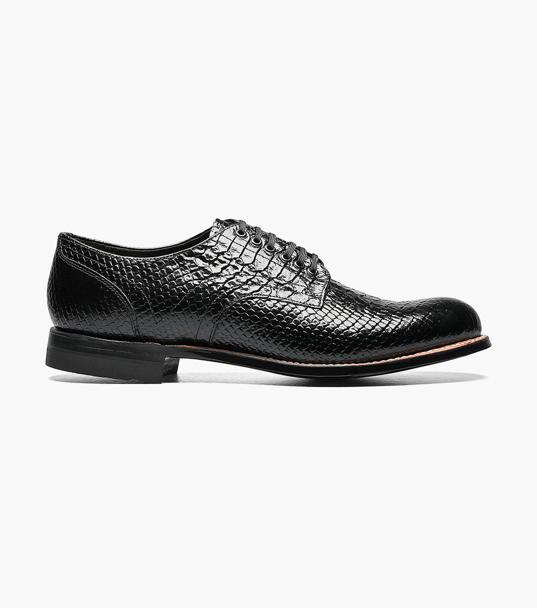 Stacy Adams MADISON Anaconda Plain Toe Oxford Black by Stacy Adams Shoes