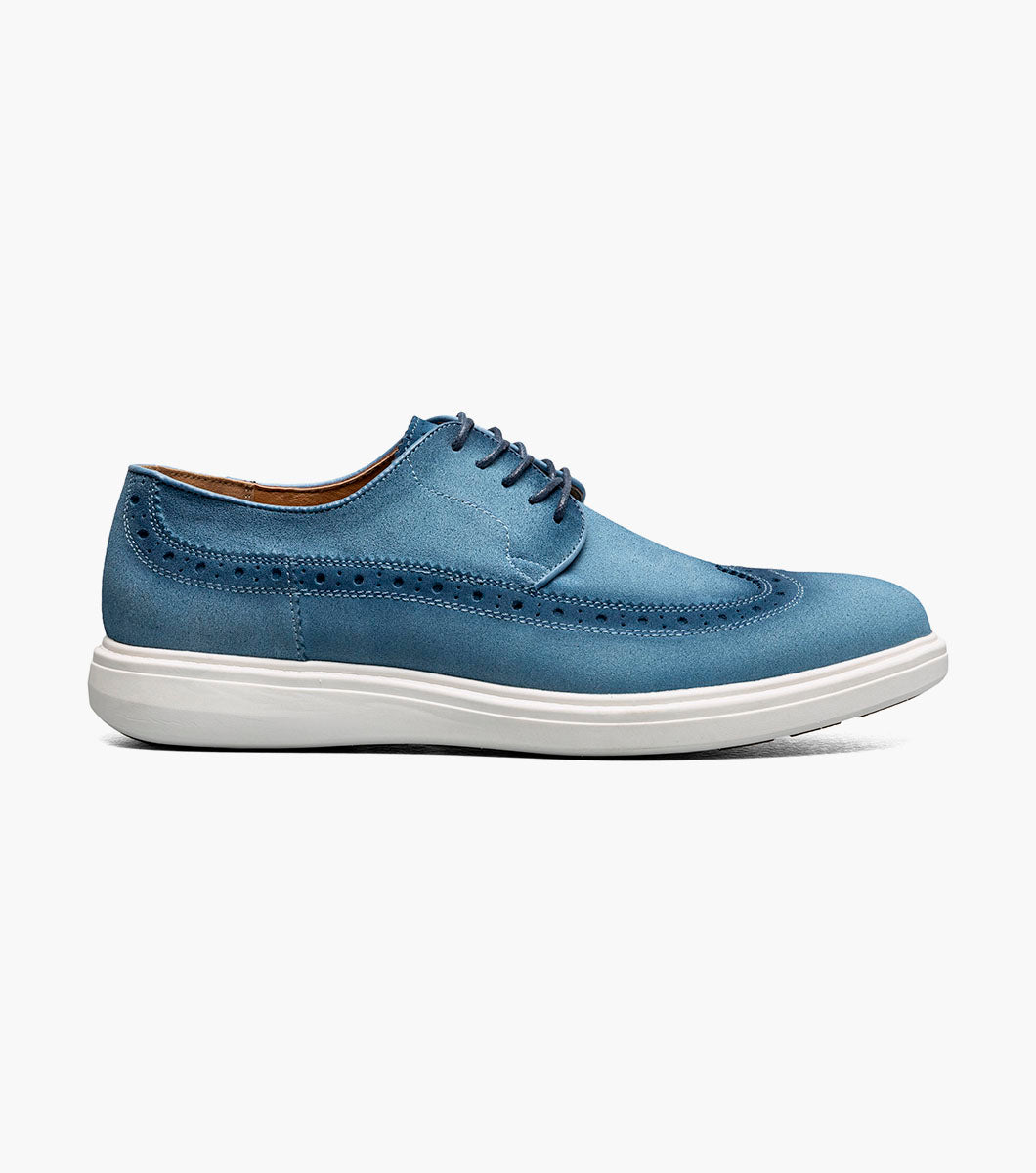 Stacy Adams TRUDELL Wingtip Lace Up Light Blue by Stacy Adams Shoes