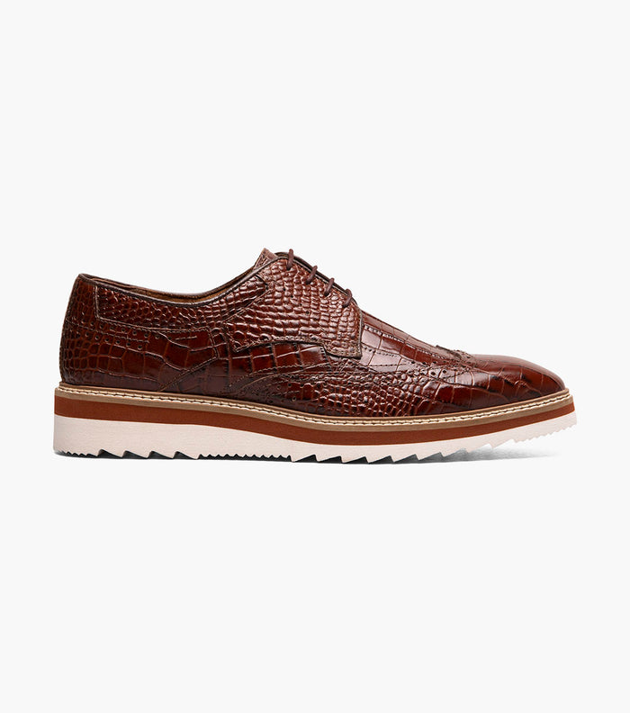 Stacy Adams ALARIO Wingtip Oxford Cognac by Stacy Adams Shoes