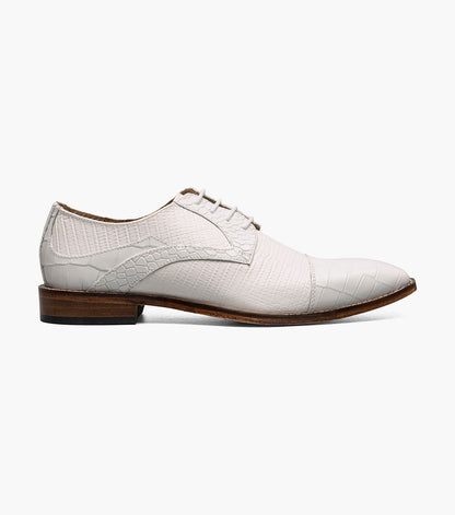 Stacy Adams TEDESCO Cap Toe Oxford White by Stacy Adams Shoes