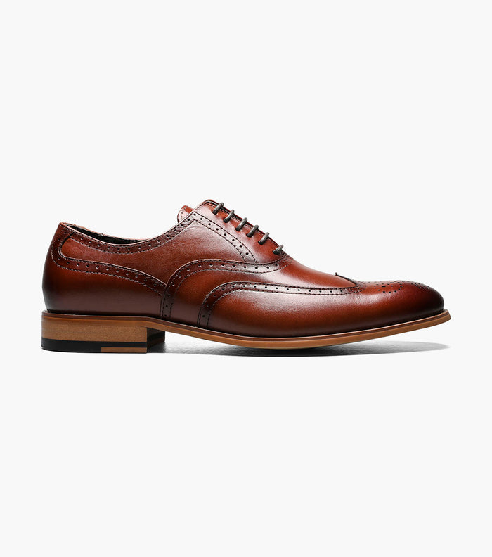 Stacy Adams DUNBAR Wingtip Oxford Cognac by Stacy Adams Shoes