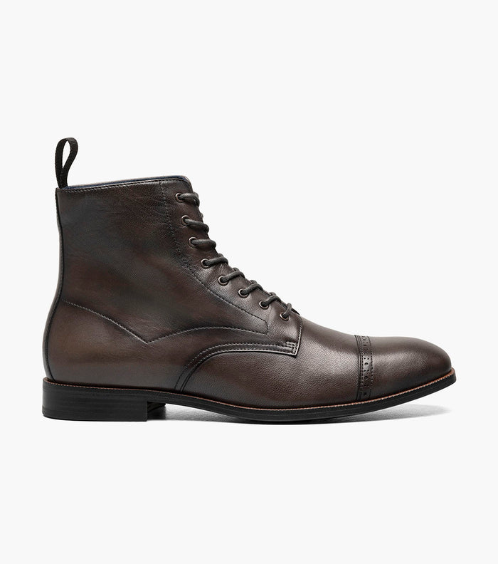 Stacy Adams HENRY Cap Toe Lace Up Boot Gray by Stacy Adams Shoes