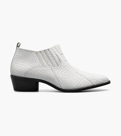 Stacy Adams SANDOVAL Cuban Heeled Boot White by Stacy Adams Shoes