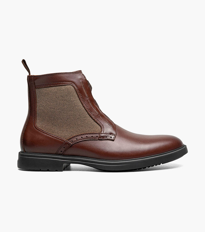 Stacy Adams THOMPSON Plain Toe Elastic Lace Boot Brown by Stacy Adams Shoes