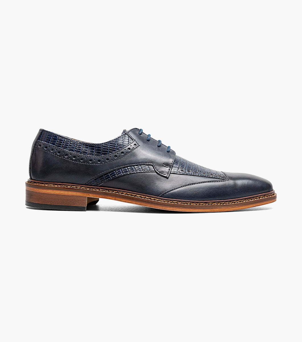 Stacy Adams GAMBETTA Modified Cap Toe Oxford Navy by Stacy Adams Shoes