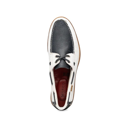 Marco Di Milano Amalfi Navy / White Premium Calf Leather Boat Shoes - view 5