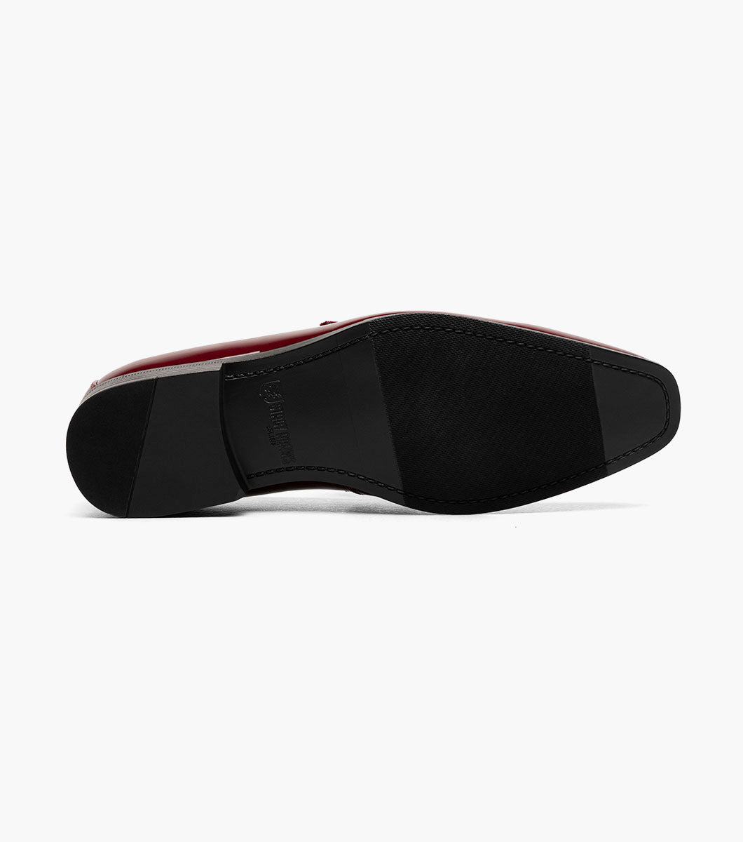 Stacy Adams SPRATLEY Moc Toe Saddle Slip On Burgundy by Stacy Adams Shoes