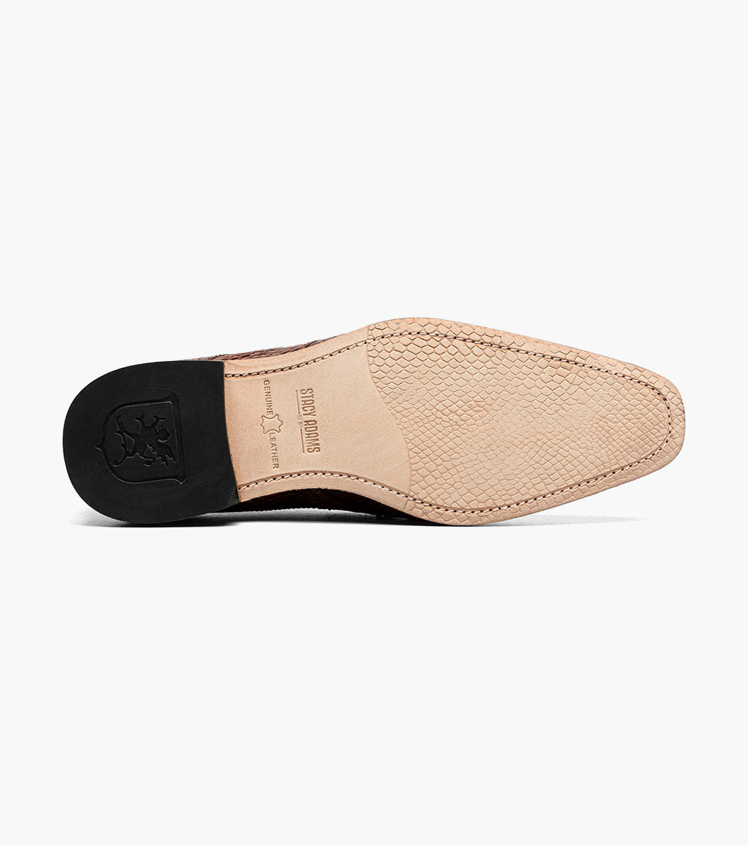 Stacy Adams TRISTANO Modified Bike Toe Oxford Cognac by Stacy Adams Shoes