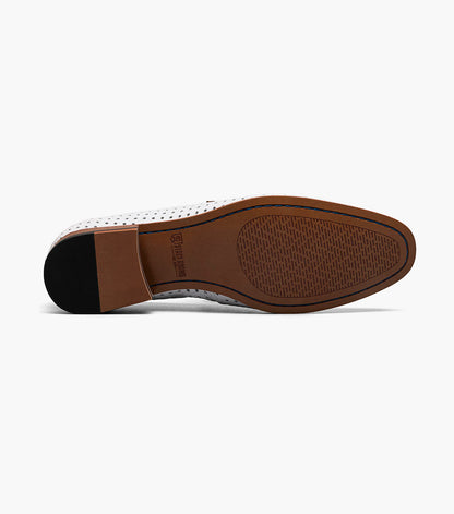 Stacy Adams WINSTEAD Moc Toe Saddle Slip On White by Stacy Adams Shoes