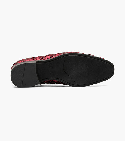 Stacy Adams SAVOIR Plain Toe Satin Slip On Burgundy by Stacy Adams Shoes