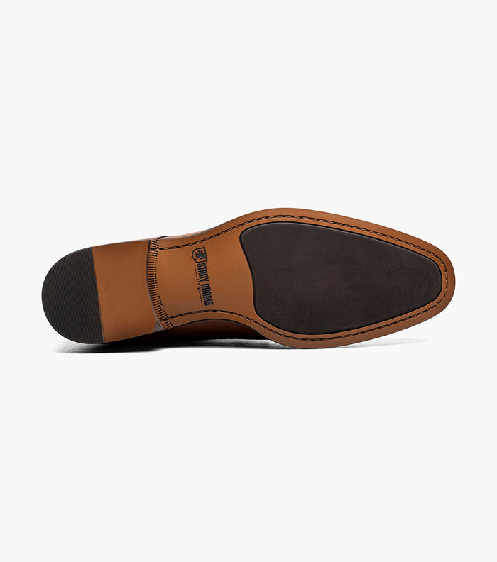 Stacy Adams KAIUS Plain Toe Double Monk Strap Boot Cognac by Stacy Adams Shoes