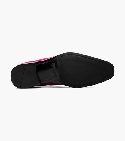 Stacy Adams SAVIAN Plain Toe Velour Slip On Cranberry by Stacy Adams Shoes
