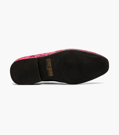 Stacy Adams STELLAR Plain Toe Glitter Slip On Burgundy by Stacy Adams Shoes