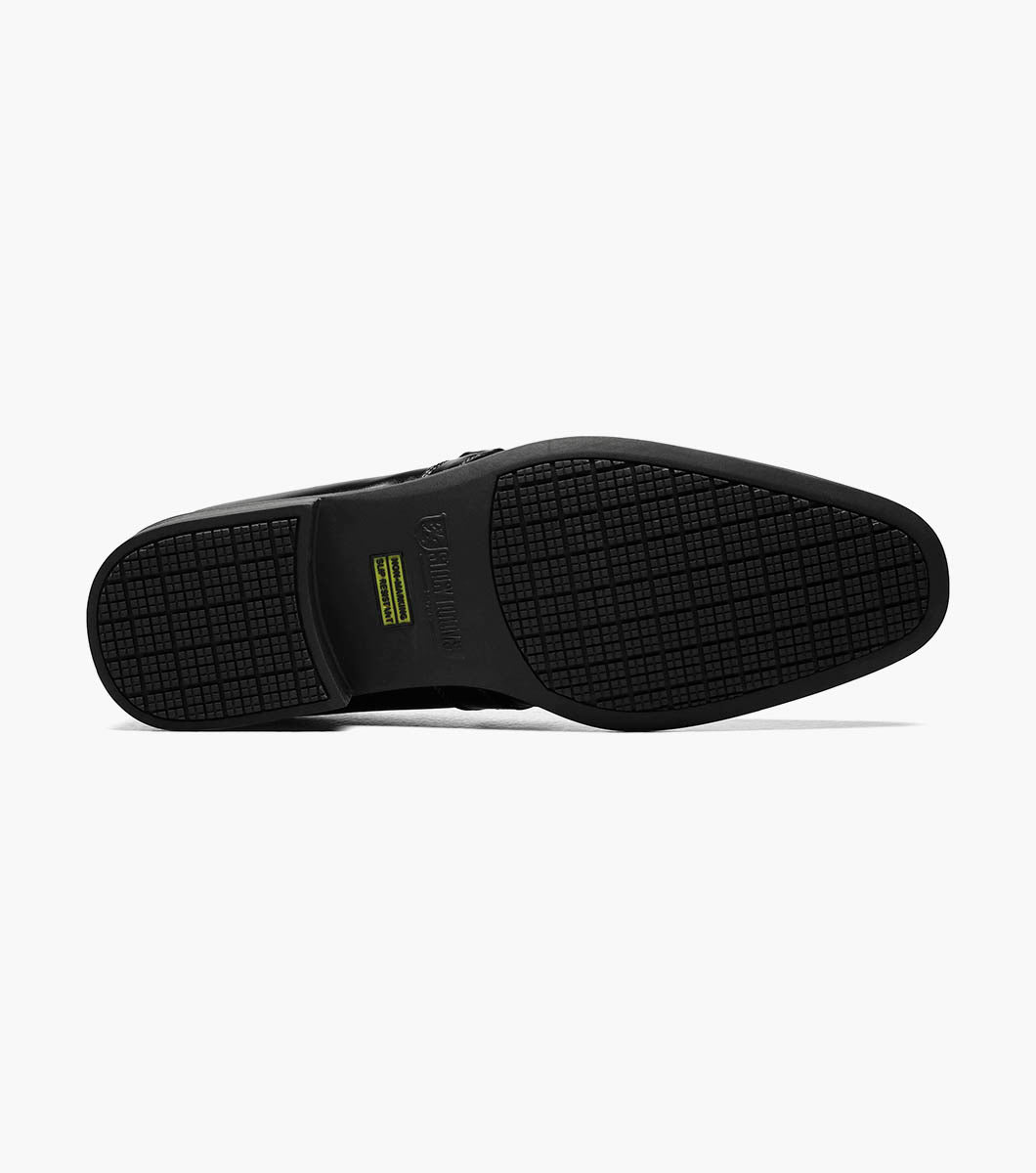 Stacy Adams ABRAM Moc Toe Bit Slip On Black by Stacy Adams Shoes