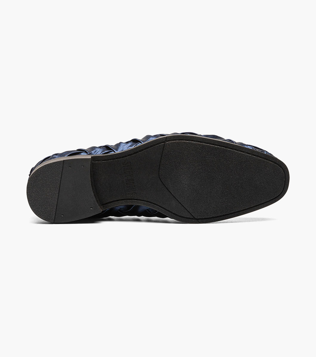 Stacy Adams SAVOIR Plain Toe Satin Slip On Navy by Stacy Adams Shoes