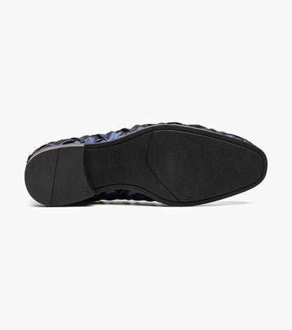 Stacy Adams SAVOIR Plain Toe Satin Slip On Navy by Stacy Adams Shoes