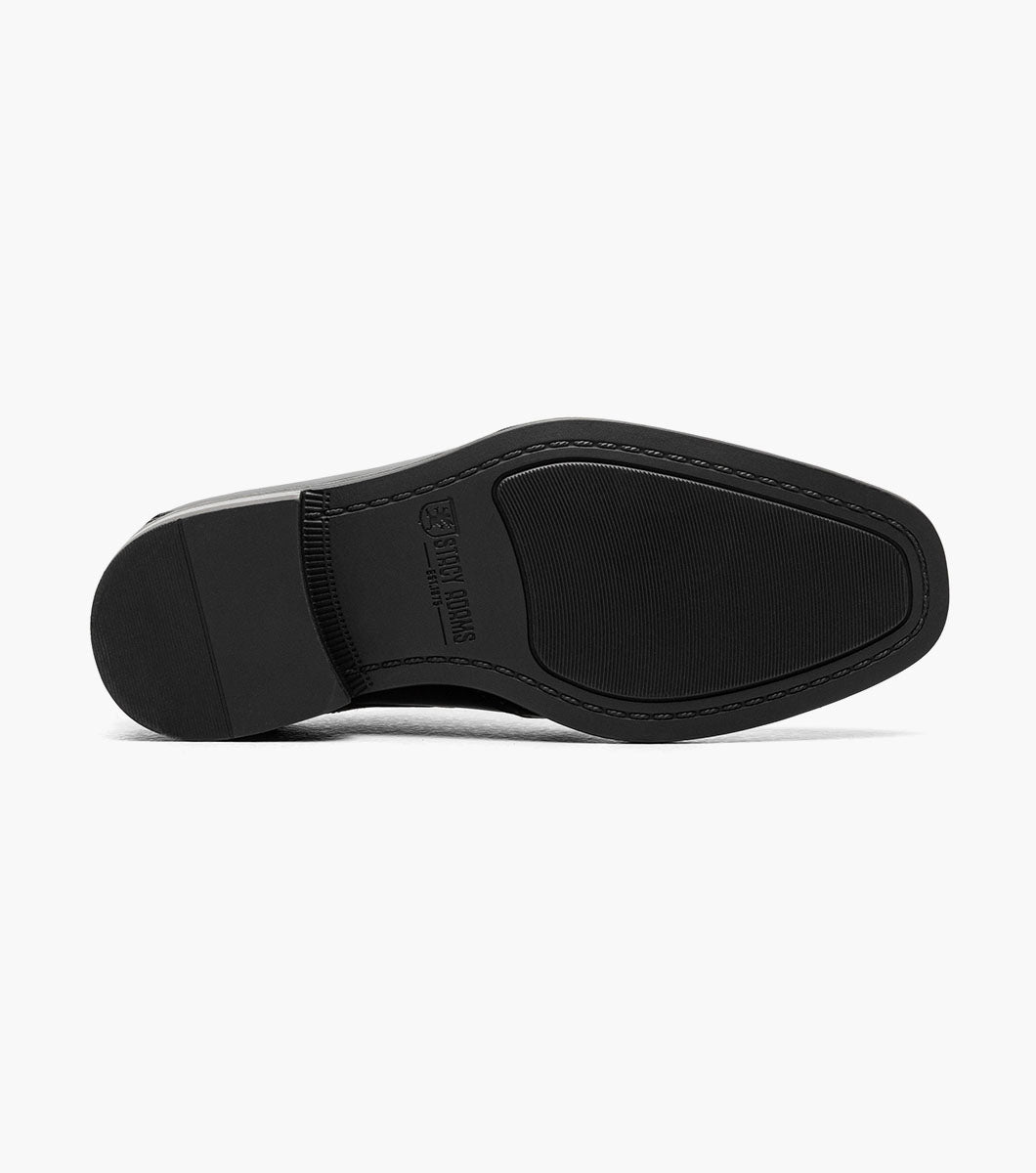 Stacy Adams KIDS KAYLOR Moc Toe Bit Slip On Black by Stacy Adams Shoes