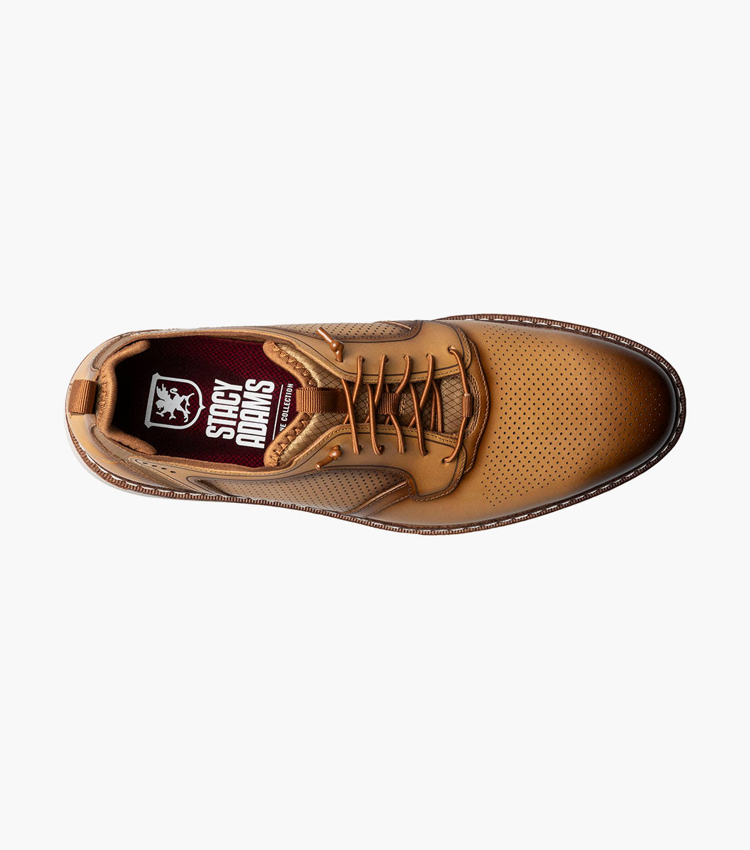 Stacy Adams SYNC Plain Toe Elastic Lace Up Natural by Stacy Adams Shoes