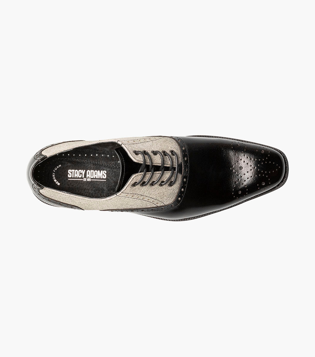 Stacy Adams HARRINGTON Plain Toe Lace Up Black Multi by Stacy Adams Shoes