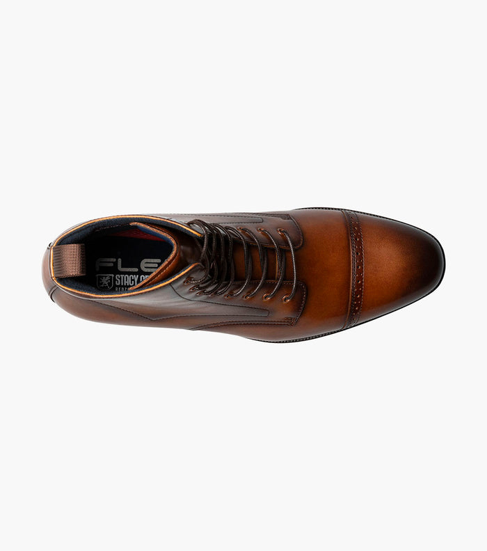 Stacy Adams HENRY Cap Toe Lace Up Boot Tan by Stacy Adams Shoes