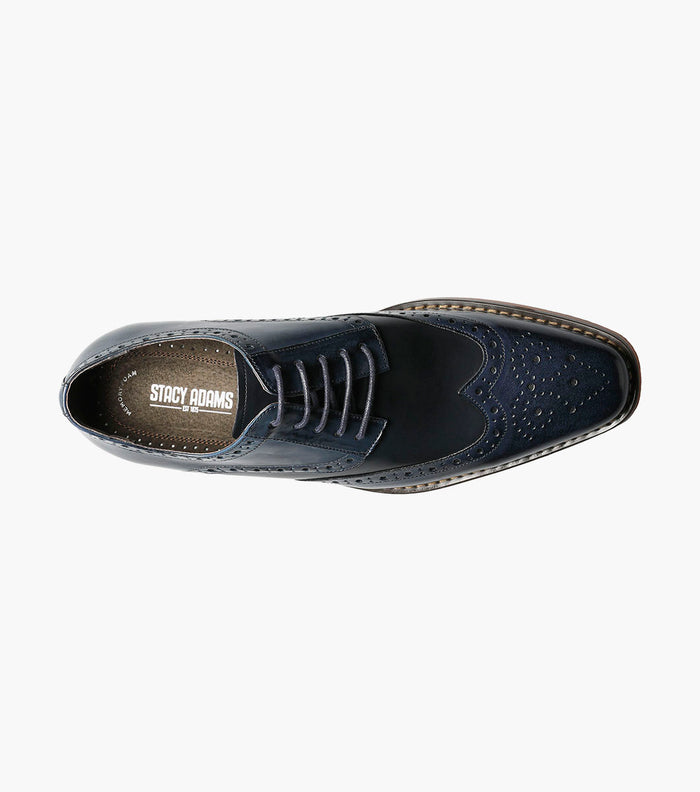 Stacy Adams TINSLEY Wingtip Oxford Cobalt Multi by Stacy Adams Shoes