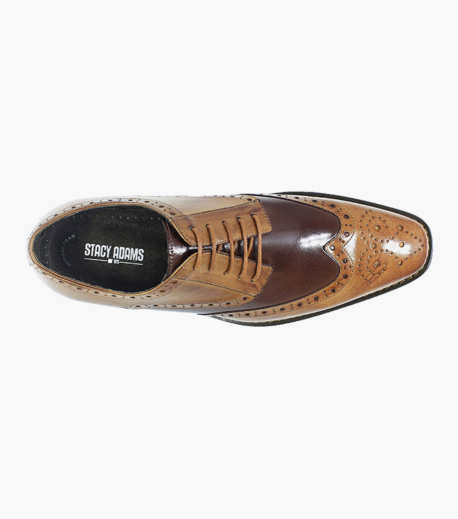 Stacy Adams TINSLEY Wingtip Oxford Tan Multi by Stacy Adams Shoes