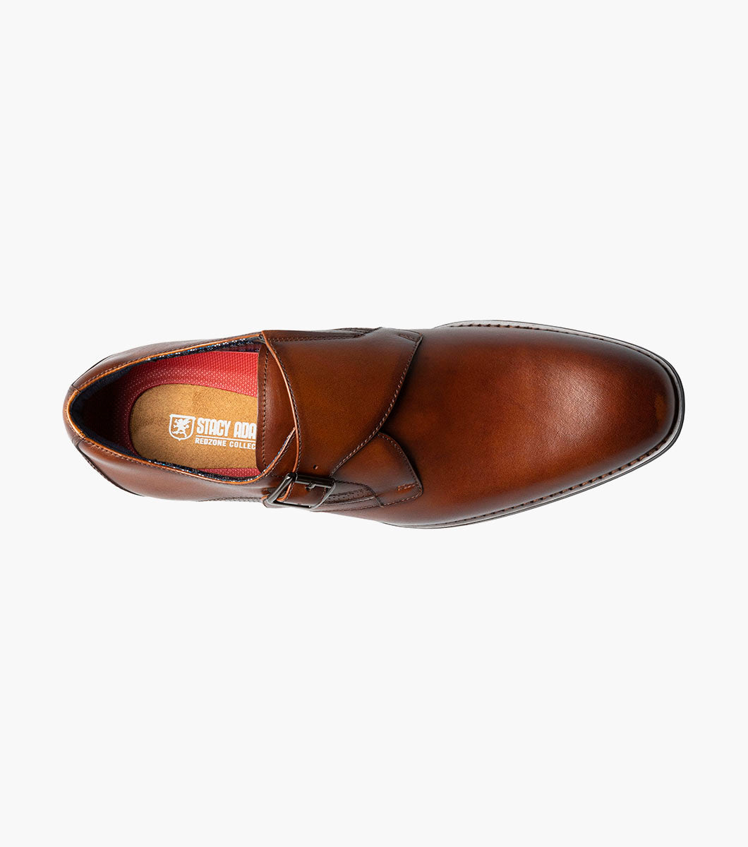 Stacy Adams KARCHER Plain Toe Monk Strap Cognac by Stacy Adams Shoes