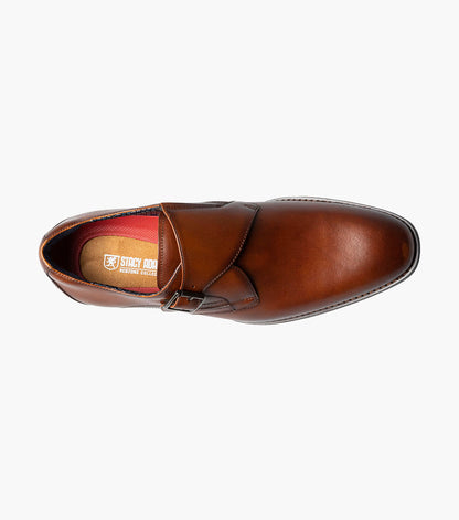 Stacy Adams KARCHER Plain Toe Monk Strap Cognac by Stacy Adams Shoes