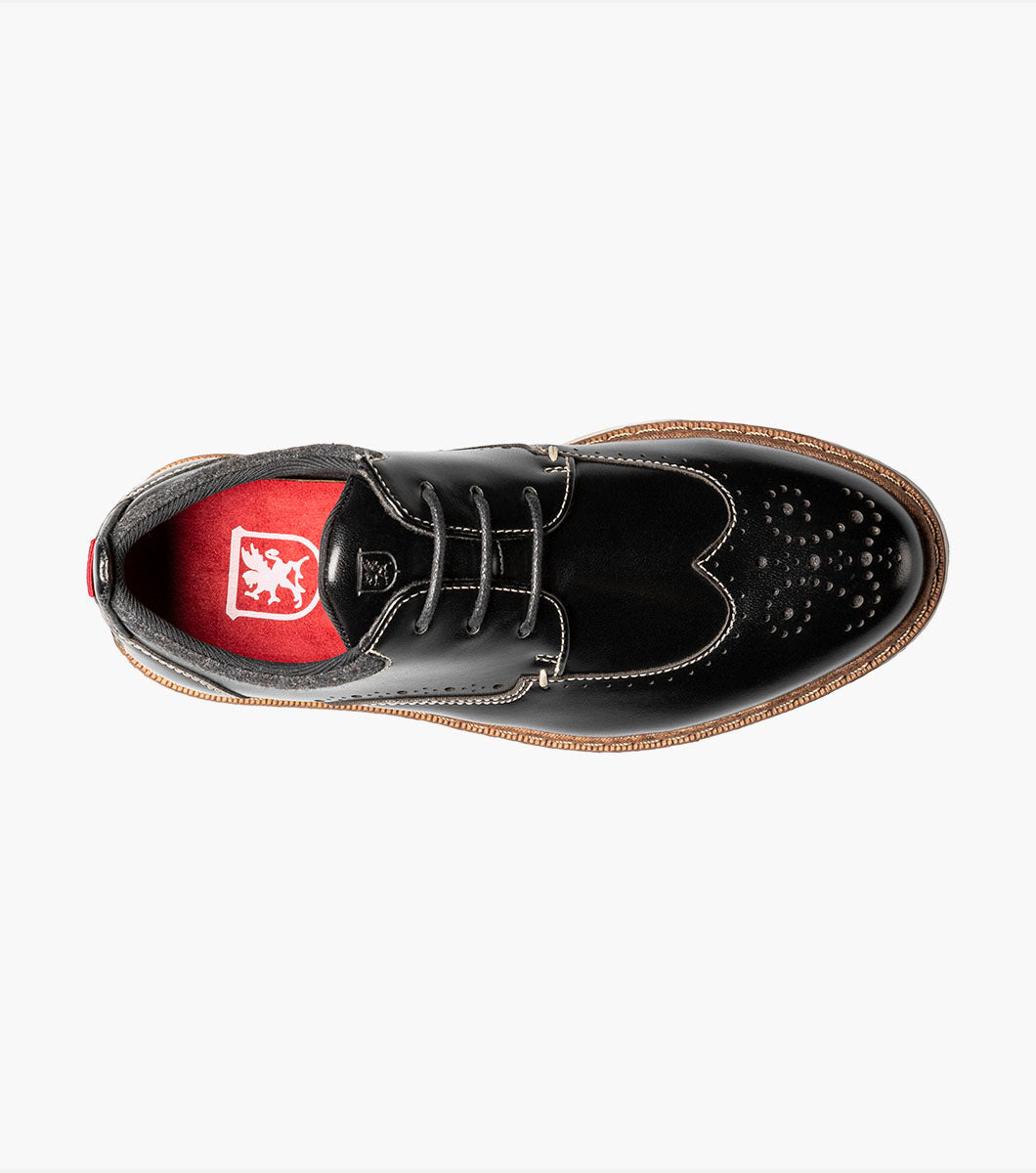 Stacy Adams KIDS SYNERGY Wingtip Lace Up Black by Stacy Adams Shoes