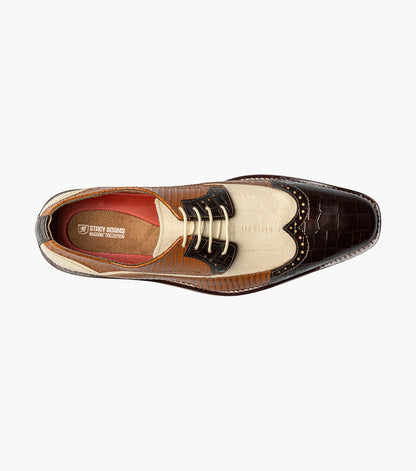Stacy Adams GALLINARI Wingtip Lace Up Brown Multi by Stacy Adams Shoes