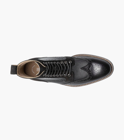 Stacy Adams FINNEGAN Wingtip Lace Up Boot Black Multi by Stacy Adams Shoes