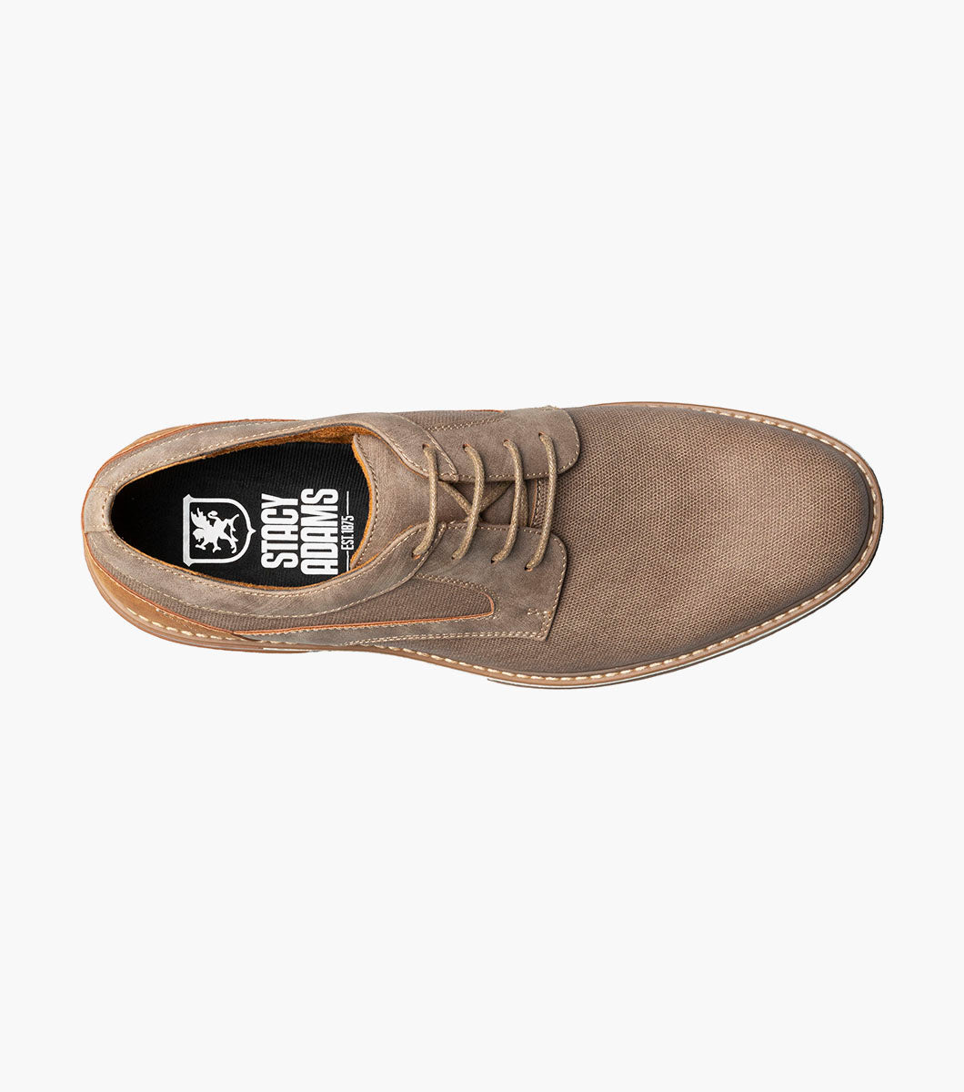 Stacy Adams PHINEAS Plain Toe Oxford Taupe by Stacy Adams Shoes