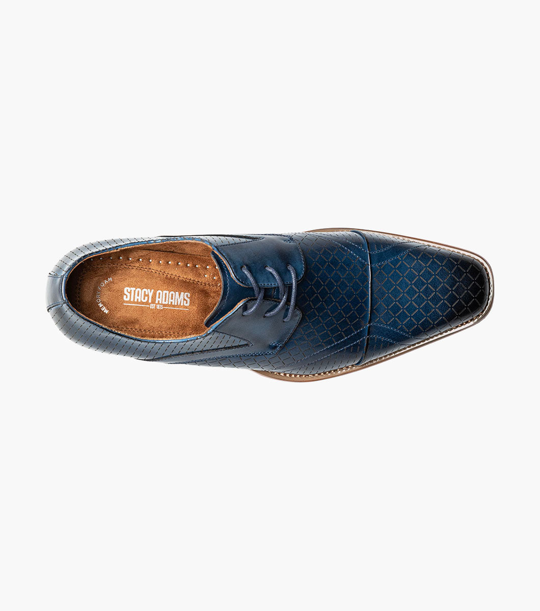 Stacy Adams HOBSON Cap Toe Oxford Blue by Stacy Adams Shoes