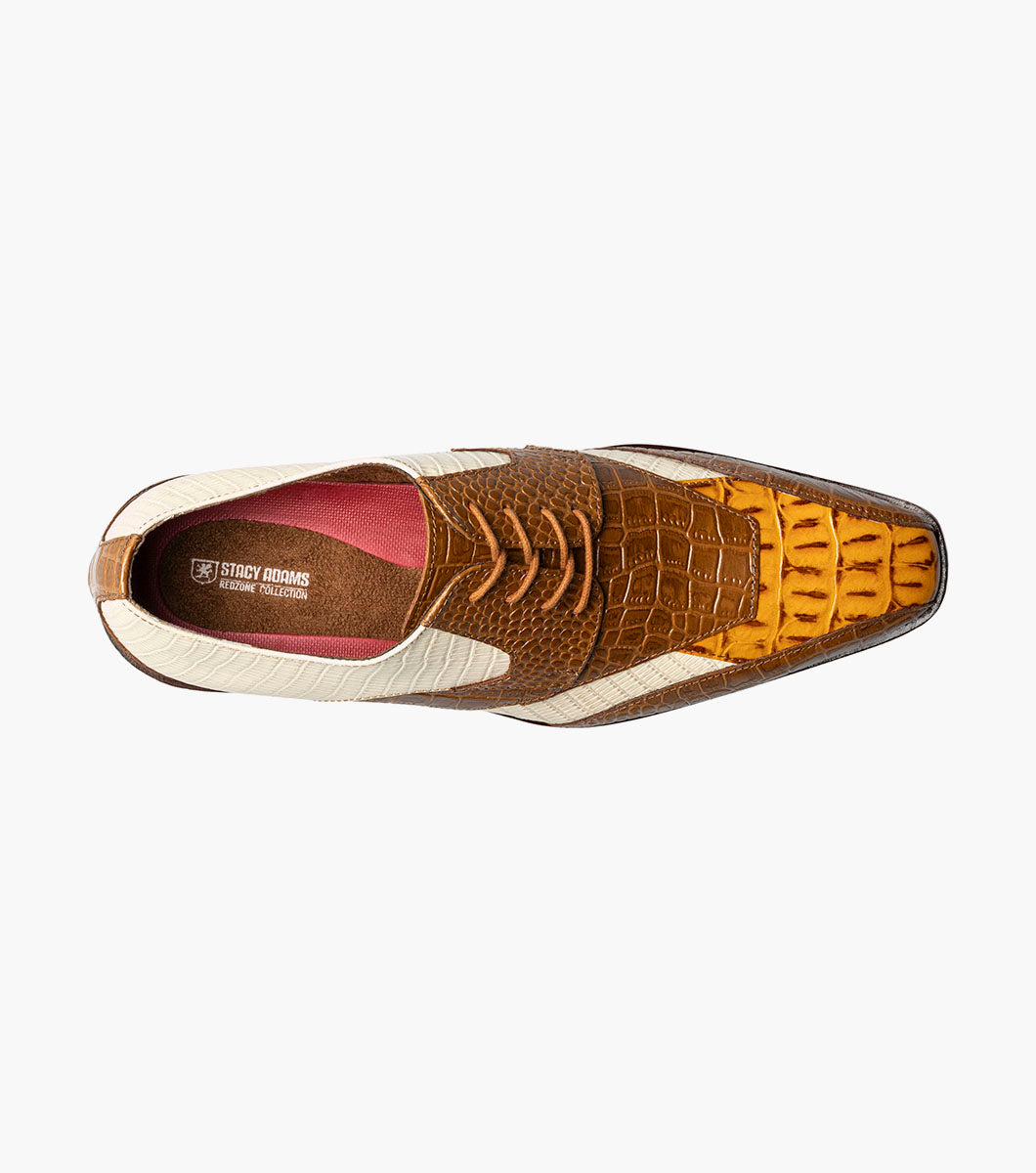 Stacy Adams TRISTANO Modified Bike Toe Oxford Tan Multi by Stacy Adams Shoes