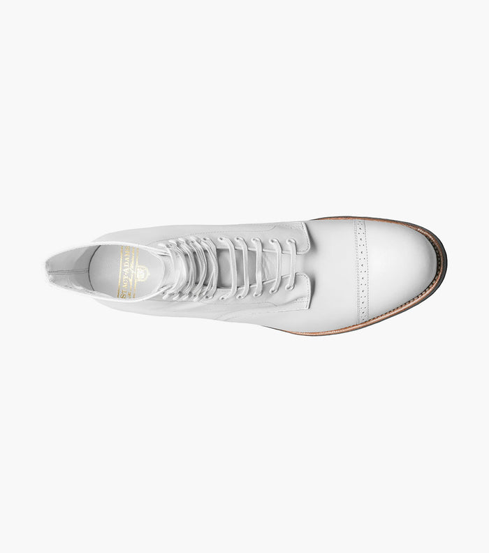 Stacy Adams MADISON Cap Toe Boot White by Stacy Adams Shoes