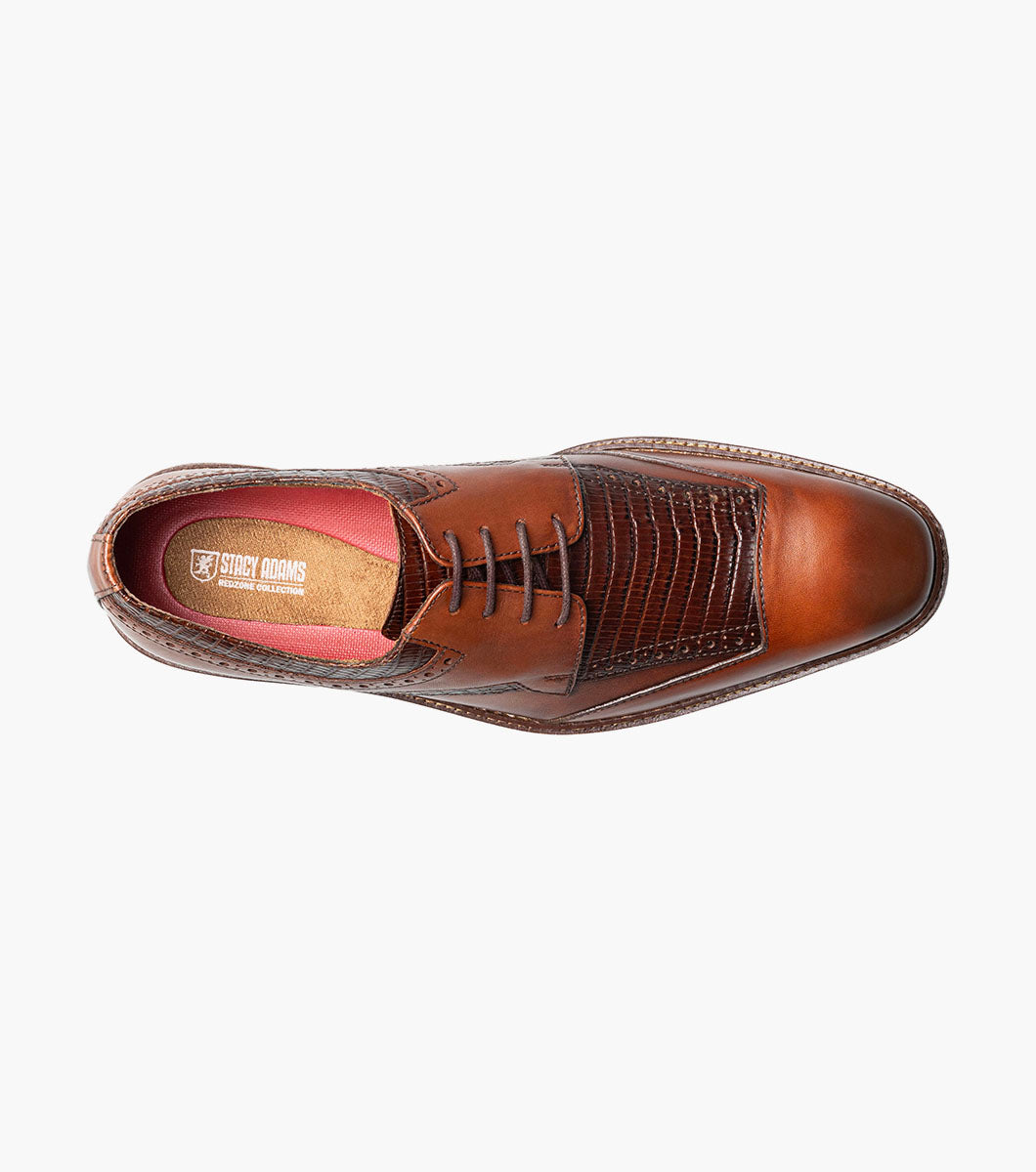 Stacy Adams GAMBETTA Modified Cap Toe Oxford Cognac by Stacy Adams Shoes