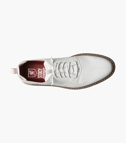 Stacy Adams SYNCHRO Plain Toe Elastic Lace Up White by Stacy Adams Shoes