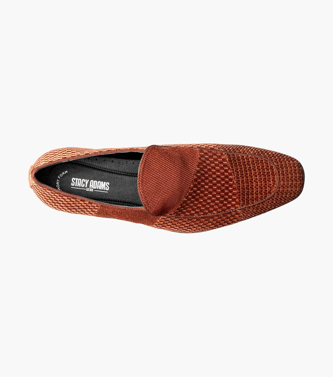 Stacy Adams SHAPSHAW Velour Moc Toe Slip On Cognac by Stacy Adams Shoes