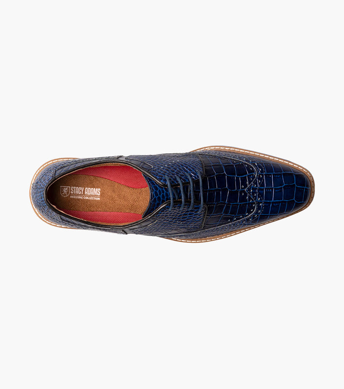 Stacy Adams ALARIO Wingtip Oxford Blue by Stacy Adams Shoes