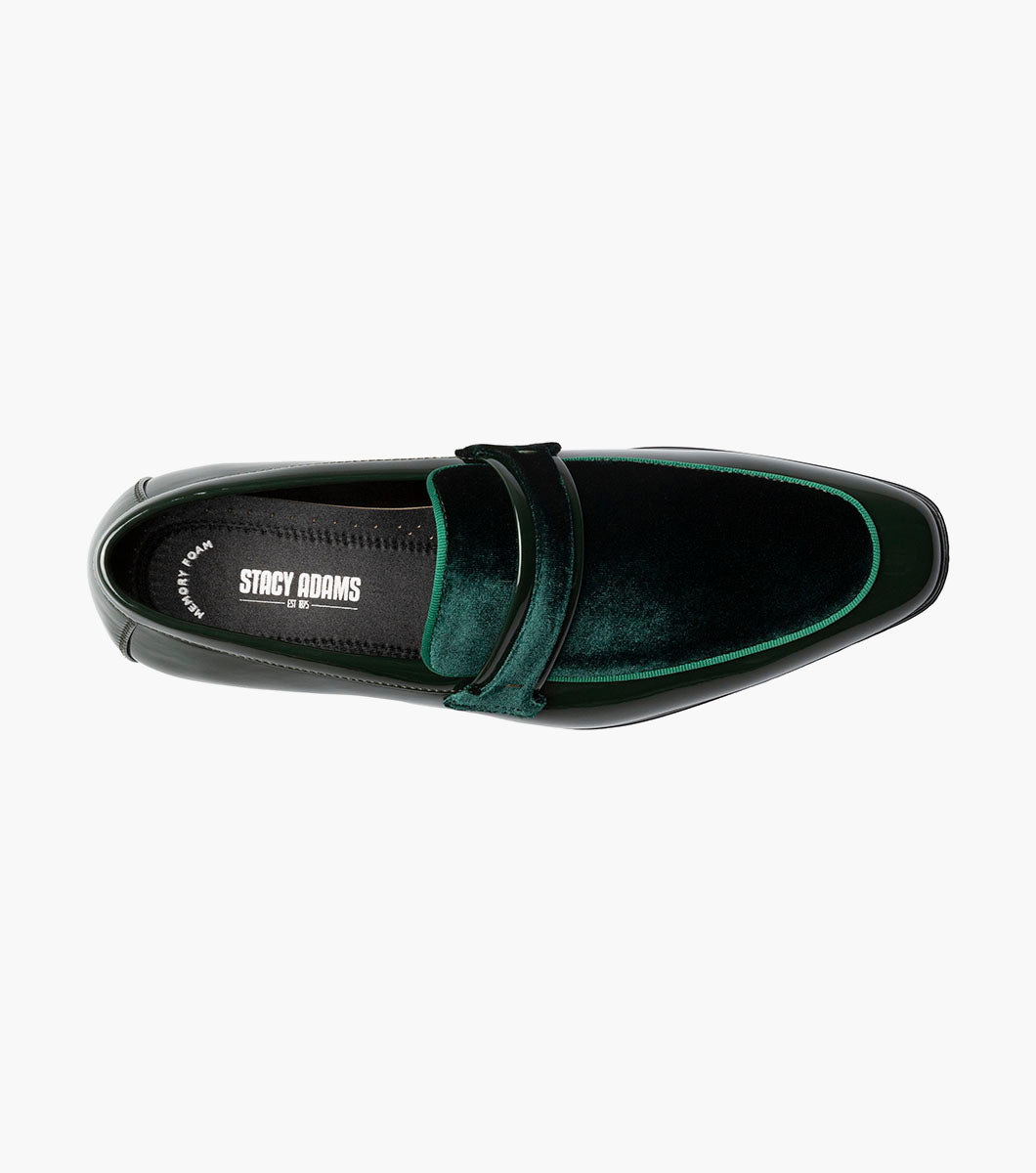 Stacy Adams SPRATLEY Moc Toe Saddle Slip On Green by Stacy Adams Shoes