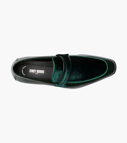 Stacy Adams SPRATLEY Moc Toe Saddle Slip On Green by Stacy Adams Shoes